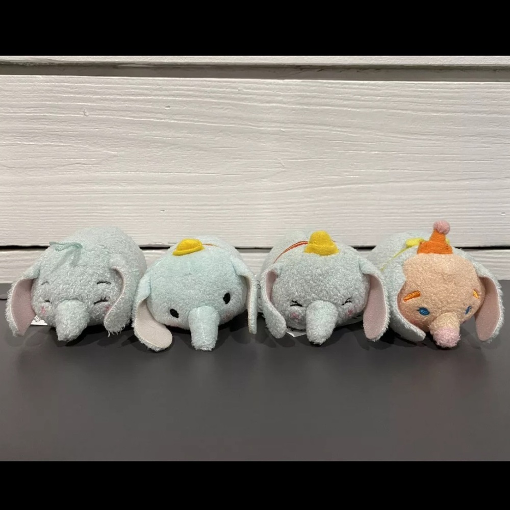NEW Dumbo Disney Tsum Tsum Plush - Lot Of 4 Rare Variations